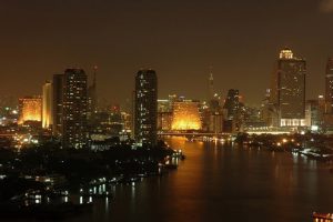 Aussichtspunkt River Chao Phraya in Bangkok