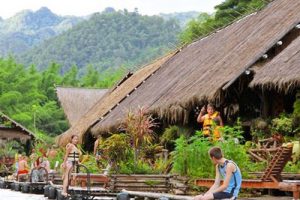 Fluss Raft Haus kanchanaburi